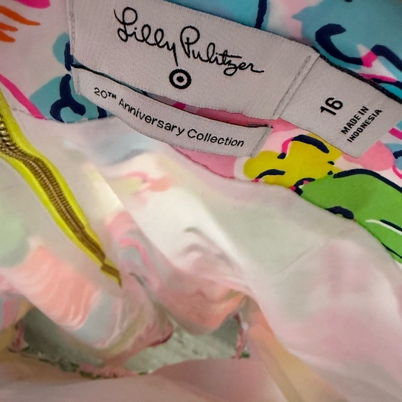 Lilly Pulitzer for Target: Women's Nosey Posie Shift Mini Dress Size 16 - Picture 2 of 4